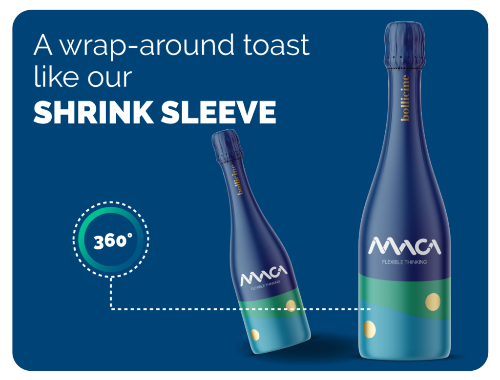 A wrap-around toast like our shrink sleeves 