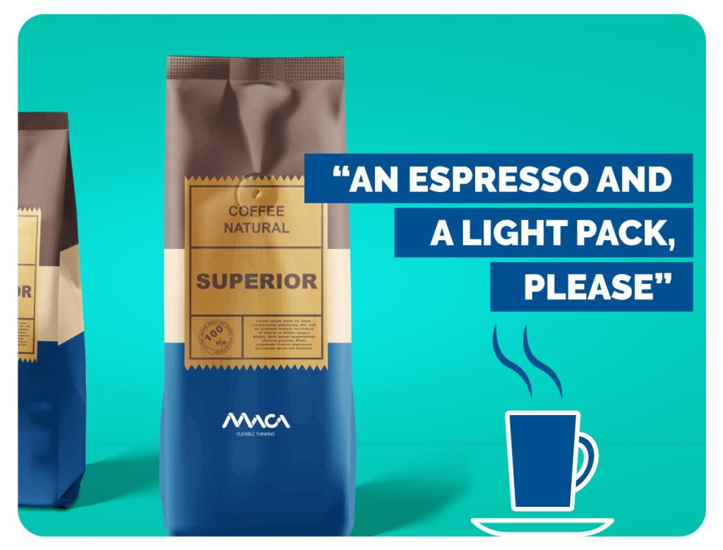 An espresso and a light pack, please